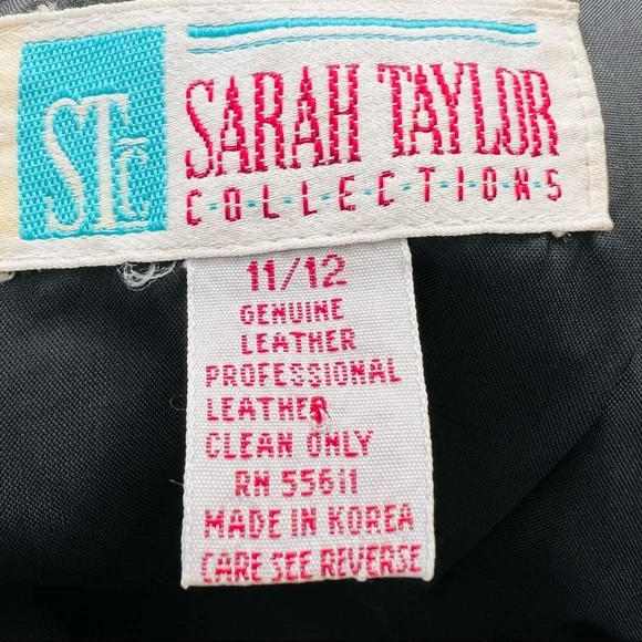Vintage Sarah Taylor genuine 100% leather stylish mini skirt - Picture 8 of 8